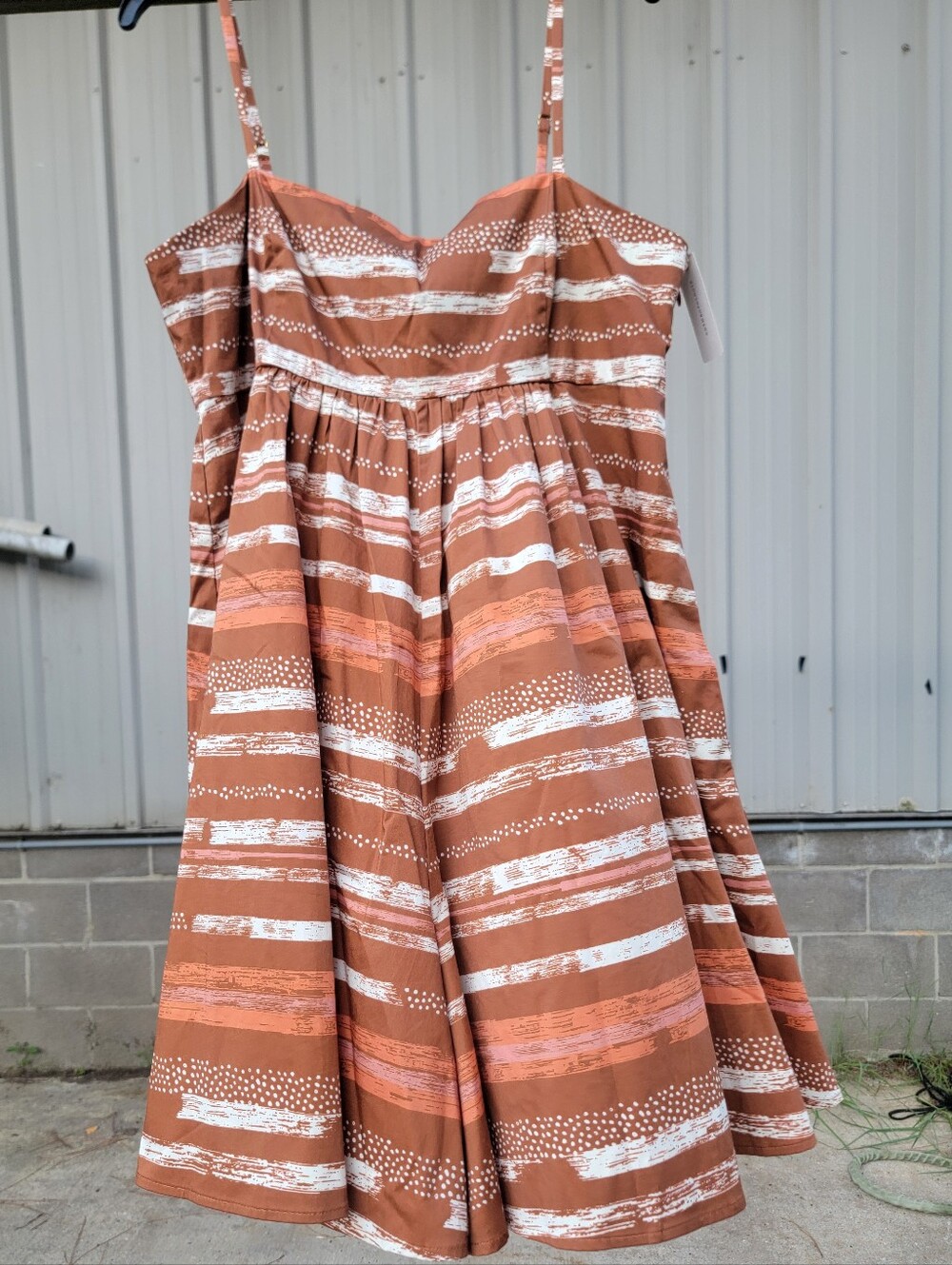 NWT Anthropologie Hutch Java Stripe Romper Large